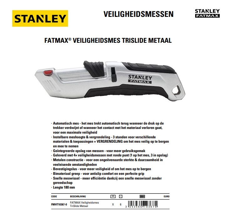 FatMax Veiligheidsmes TriSlide Metaal
