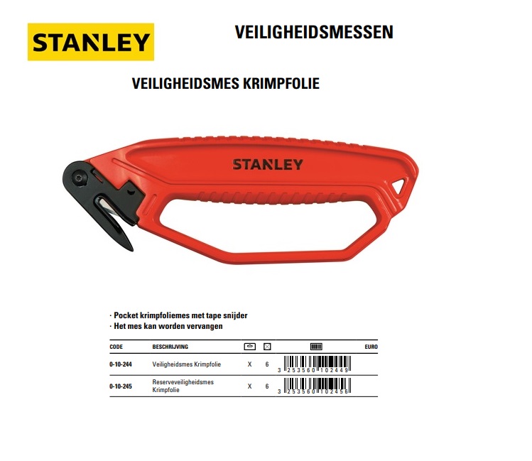 Veiligheidsmes Krimpfolie
