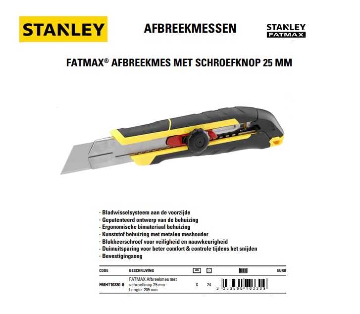 FatMax Afbreekmes met Schroef 25mm