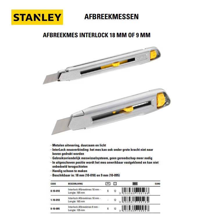 Interlock Afbreekmes 18mm