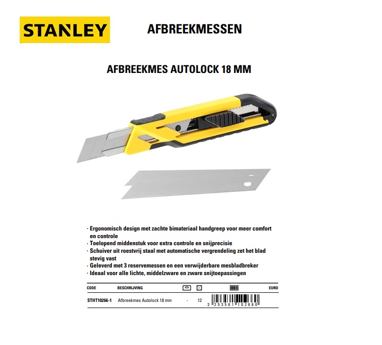Afbreekmes Autolock 18mm
