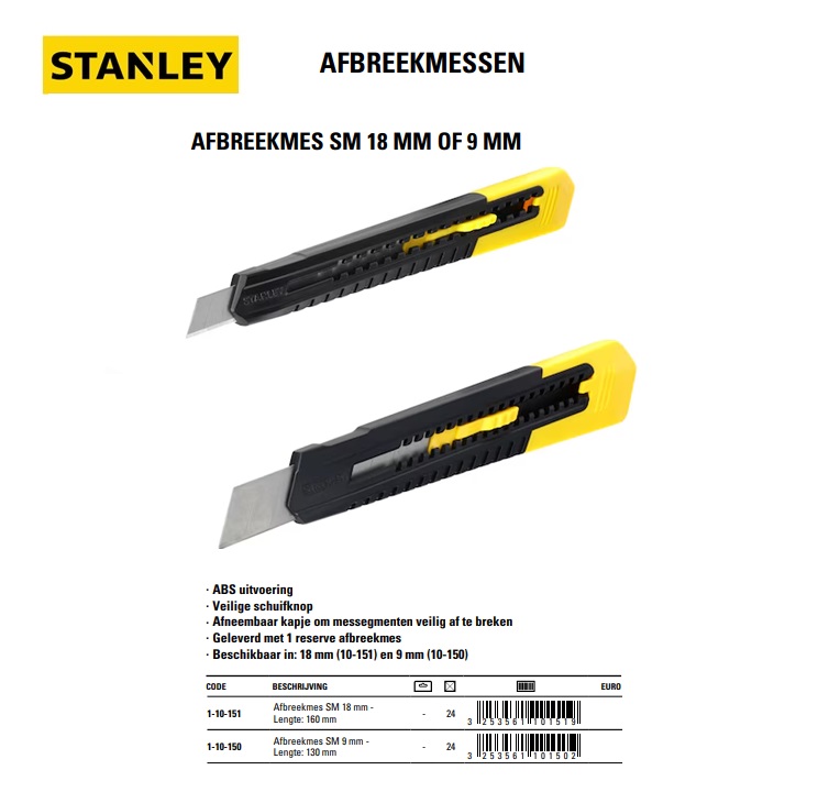 Afbreekmes SM 18mm