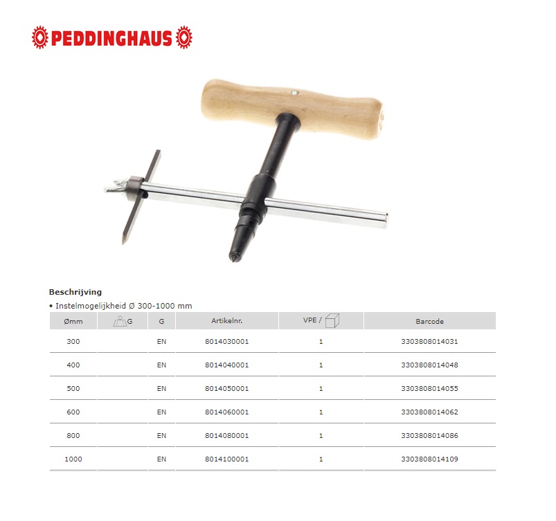 Pakkingsnijder Ø 400mm met 1 mes | DKMTools - DKM Tools