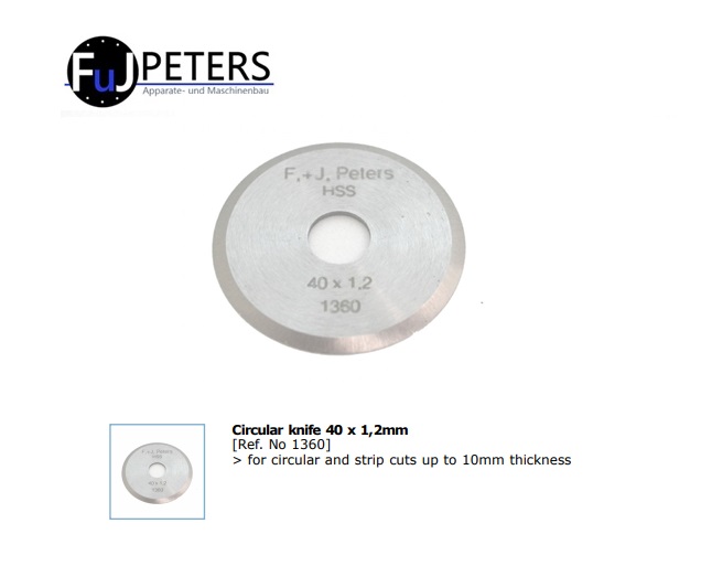 Cirkelmessen 40 x 1,2 voor cirkel- en strooksneden tot 10 mm | DKMTools - DKM Tools