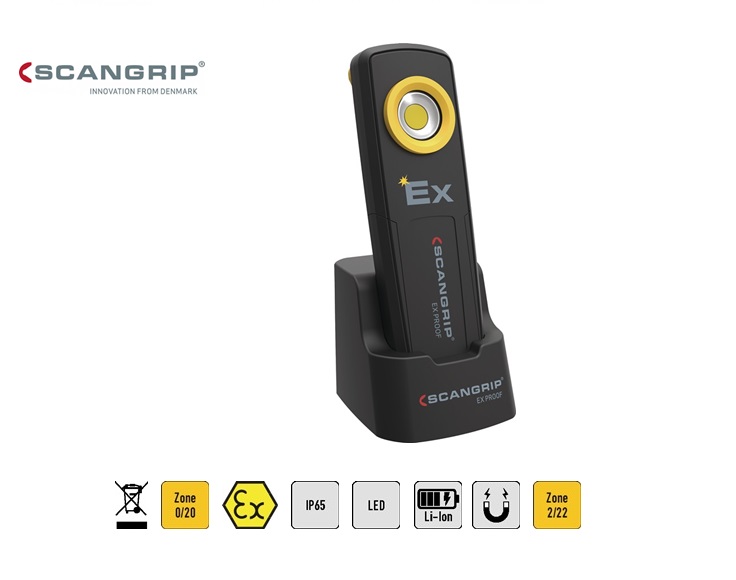 LED-accuhandlamp UNI-EX 3,6 V 6800 mAh 200/400 LM