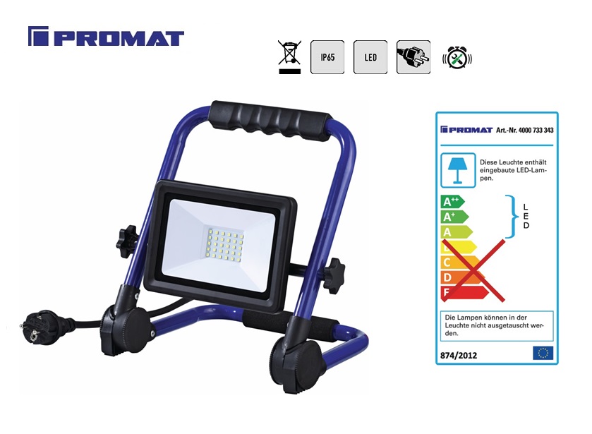 LED-schijnwerper 30 W 2200 LM 2 m | DKMTools - DKM Tools