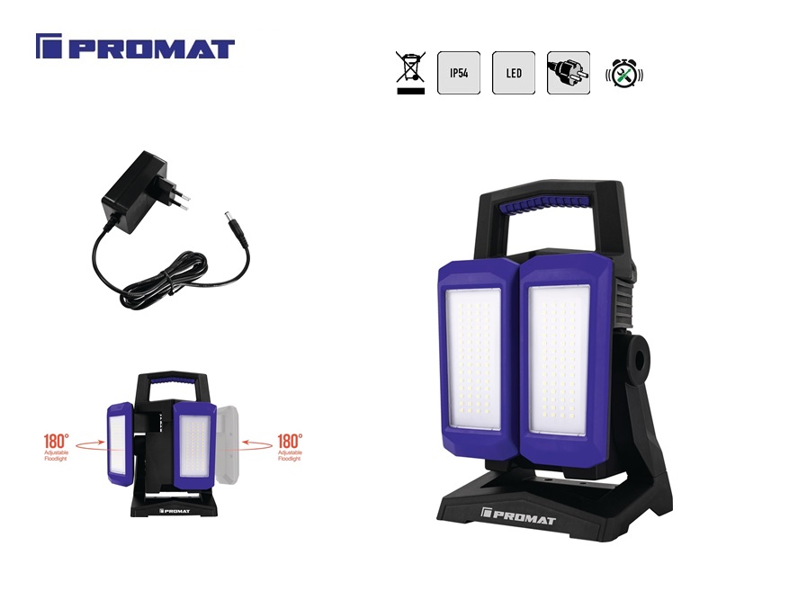 LED-schijnwerper 50 W 800-4500 lm Li-Ion 5200 mAh 14,8 V IP54