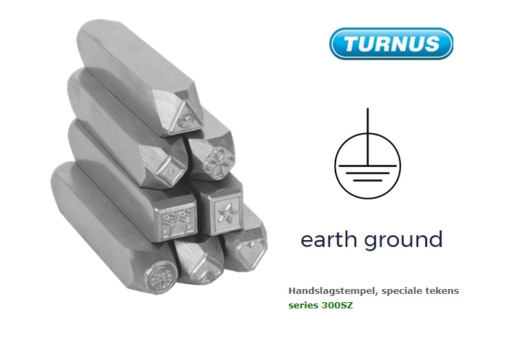 Handslagstempel 3mm earth ground round