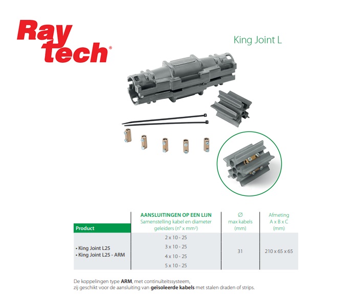 Verbindingsmof King Joint L25 recht