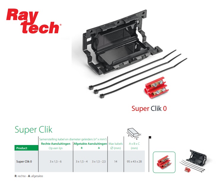 Verbindingsmof Super Clik 0 3x6qmm connector