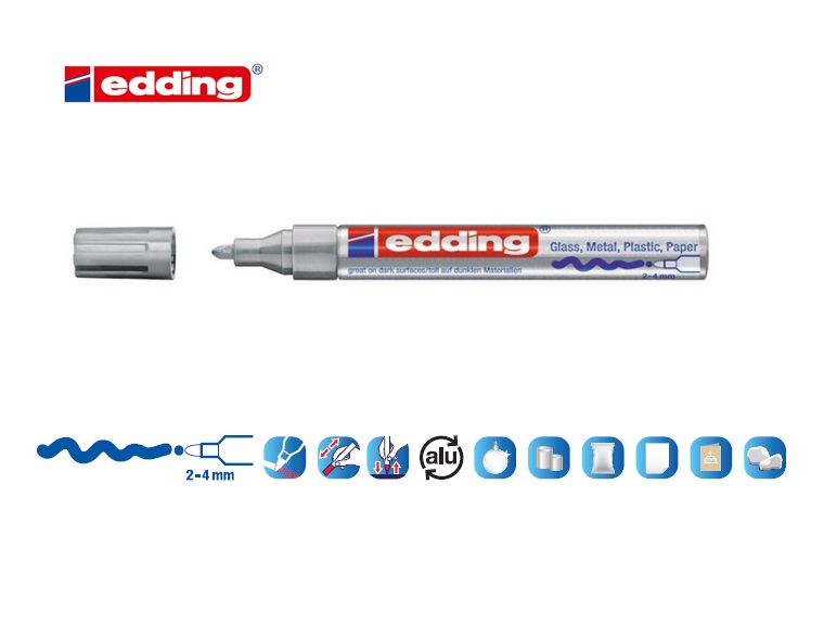 Edding 750 glanslakmarker zilver