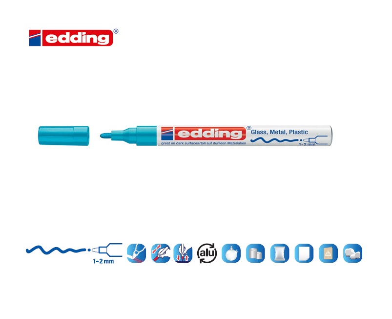 Edding 751 glanslakmarker lichtblauw