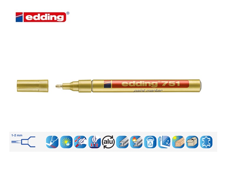 Edding 751 lakmarker goud