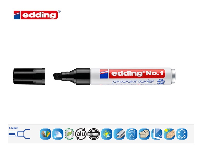 Edding No. 1 permanent marker blauw | DKMTools - DKM Tools