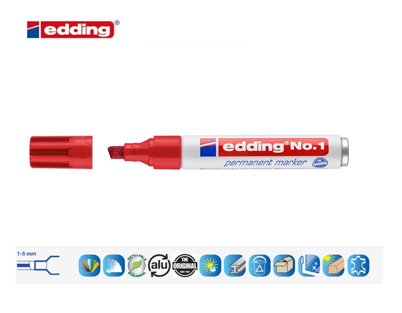 Edding No. 1 permanent marker zwart | DKMTools - DKM Tools