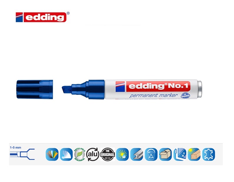 Edding No. 1 permanent marker blauw