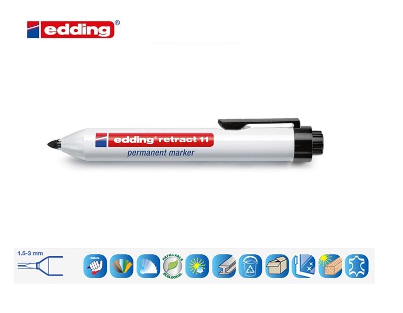 Edding retract 11 permanent marker blauw | DKMTools - DKM Tools