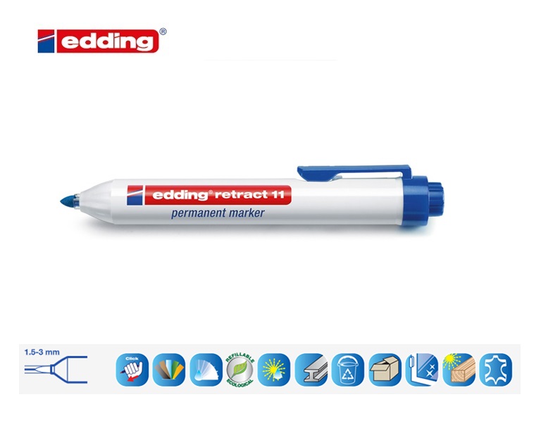 Edding retract 11 permanent marker zwart | DKMTools - DKM Tools