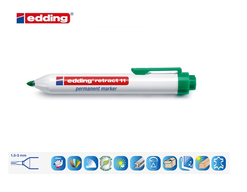 Edding retract 11 permanent marker zwart | DKMTools - DKM Tools