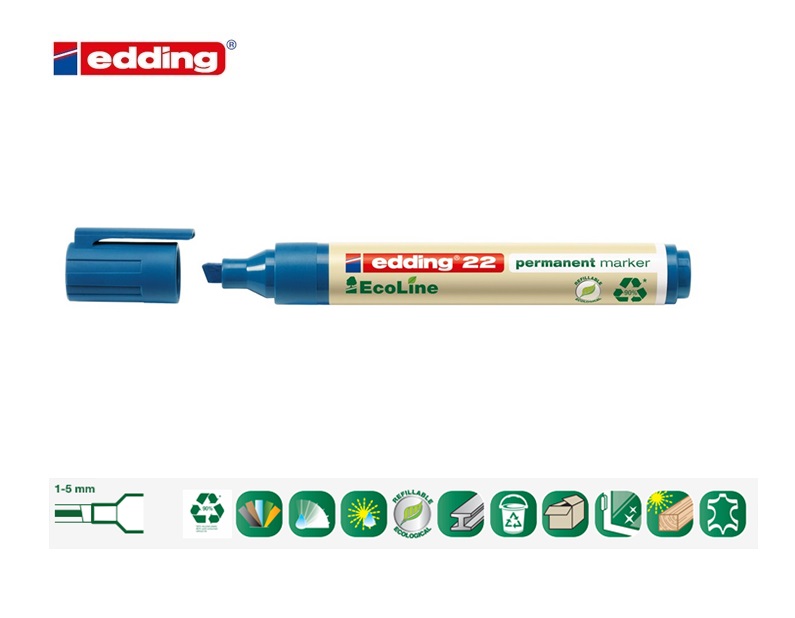 Edding 22 EcoLine permanent marker blauw