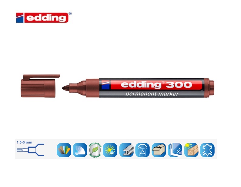 Edding 300 permanent marker bruin