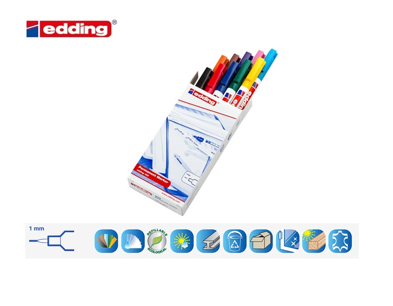 Edding 400 permanent marker set van 10 assorti