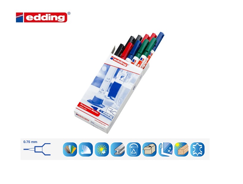 Edding 404 permanent marker set van 10 assorti