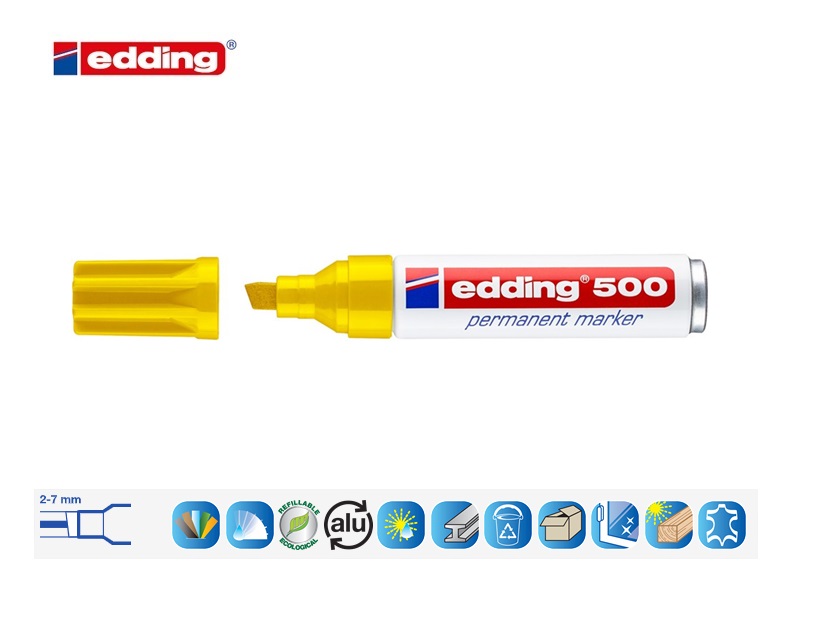 Edding 500 permanent marker geel