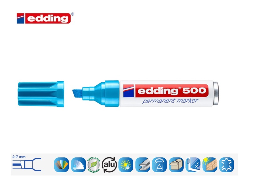 Edding 500 permanent marker lichtblauw