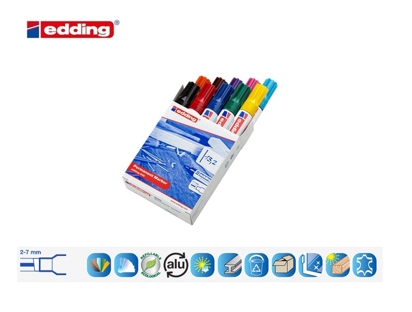 Edding 500 permanent marker set van 10 assorti