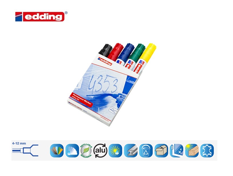 Edding 800 permanent marker set van 5 assorti