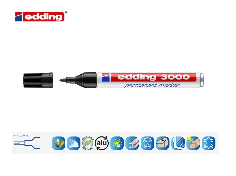 Edding 3000 permanent marker Grijs | DKMTools - DKM Tools