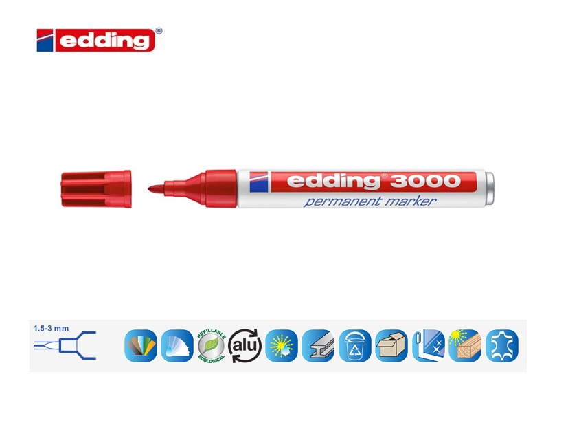 Edding 3000 permanent marker geel | DKMTools - DKM Tools