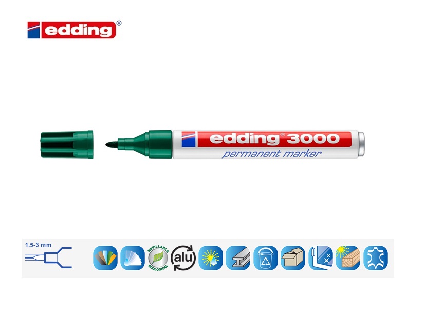 Edding 3000 permanent marker blauw | DKMTools - DKM Tools