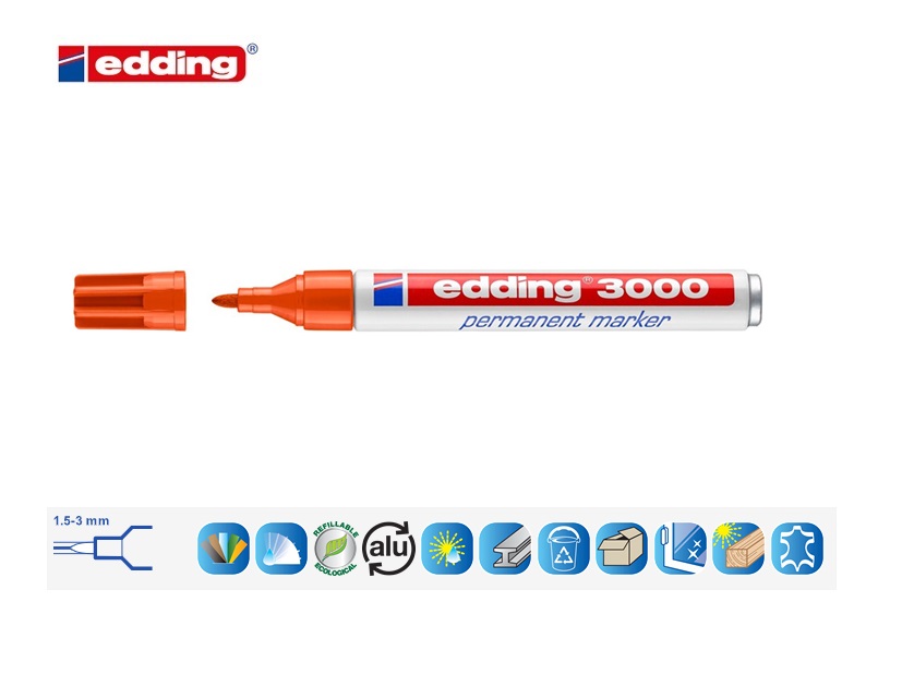 Edding 3000 permanent marker oranje