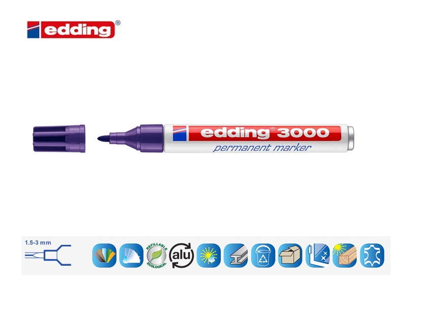 Edding 3000 permanent marker violet