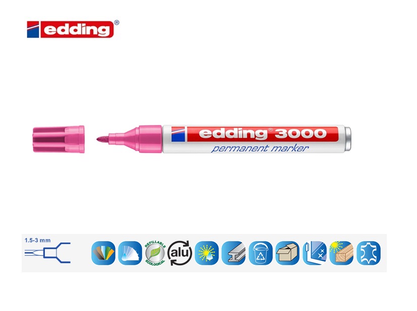 Edding 3000 permanent marker roze