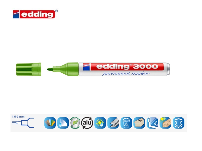 Edding 3000 permanent marker lichtgroen