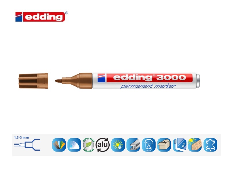 Edding 3000 permanent marker okergeel