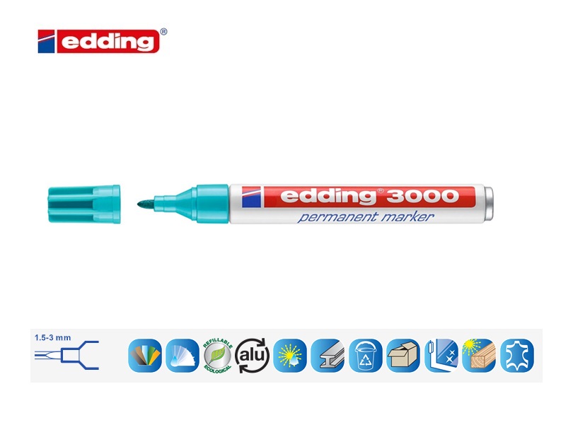Edding 3000 permanent marker turquoise