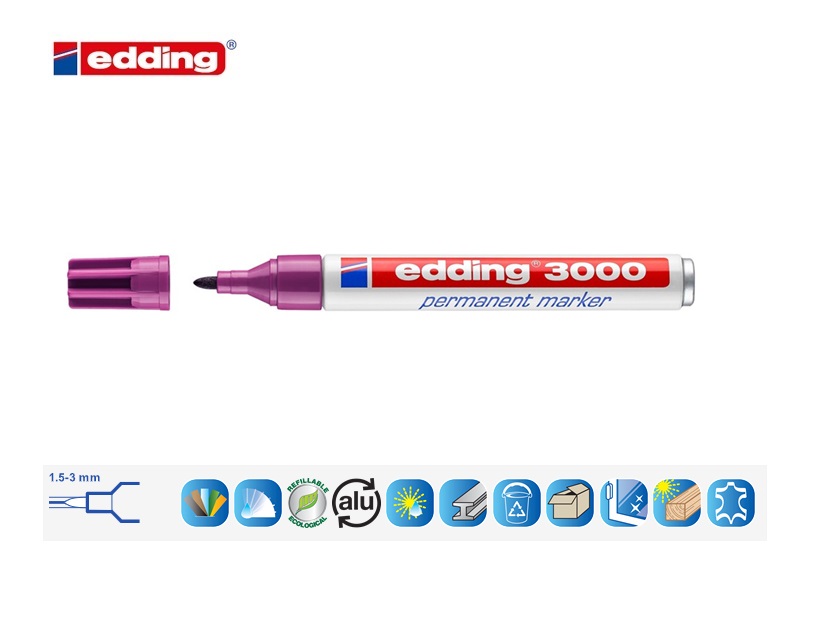 Edding 3000 permanent marker rood-violet