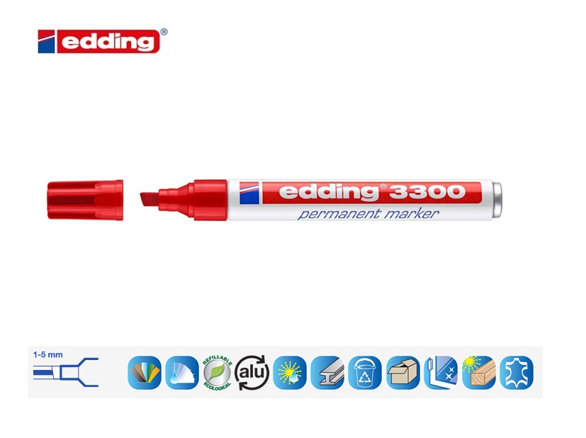 Edding 3300 permanent marker rood