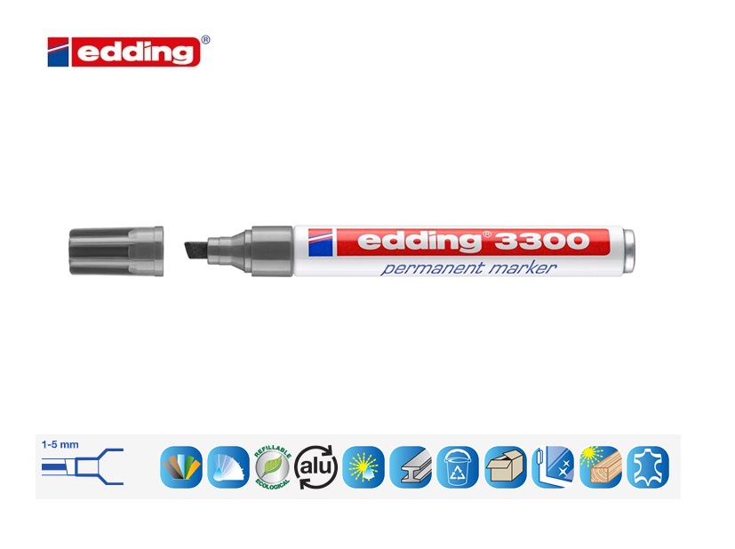 Edding 3300 permanent marker Grijs