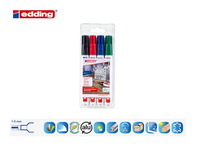 Edding 3300 permanent marker set van 4 assorti