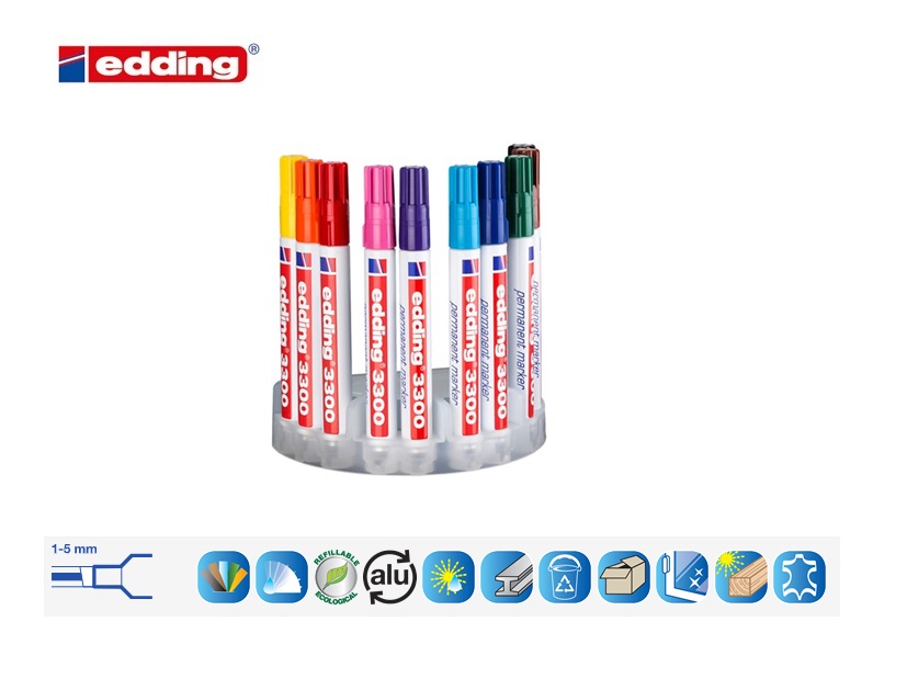 Edding 3300 permanent marker set van 10 assorti