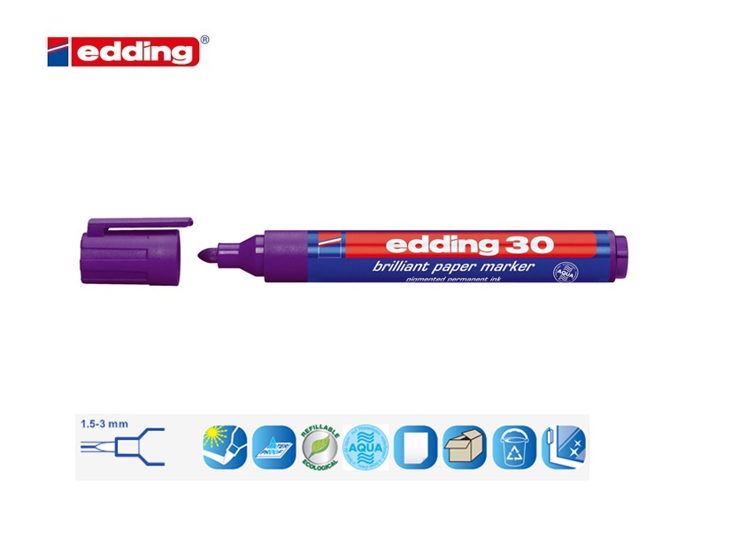 Edding 30 brilliant paper marker violet