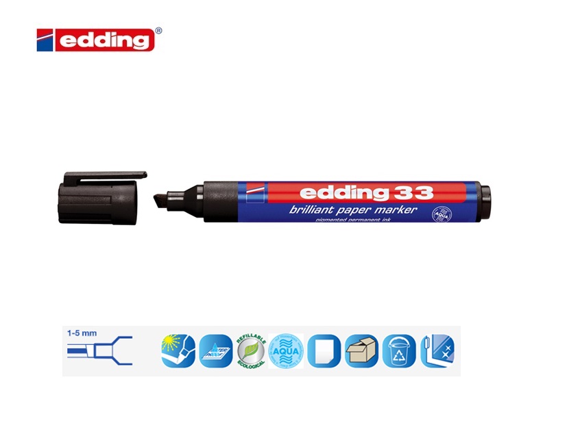 Edding 33 brilliant paper marker blauw | DKMTools - DKM Tools