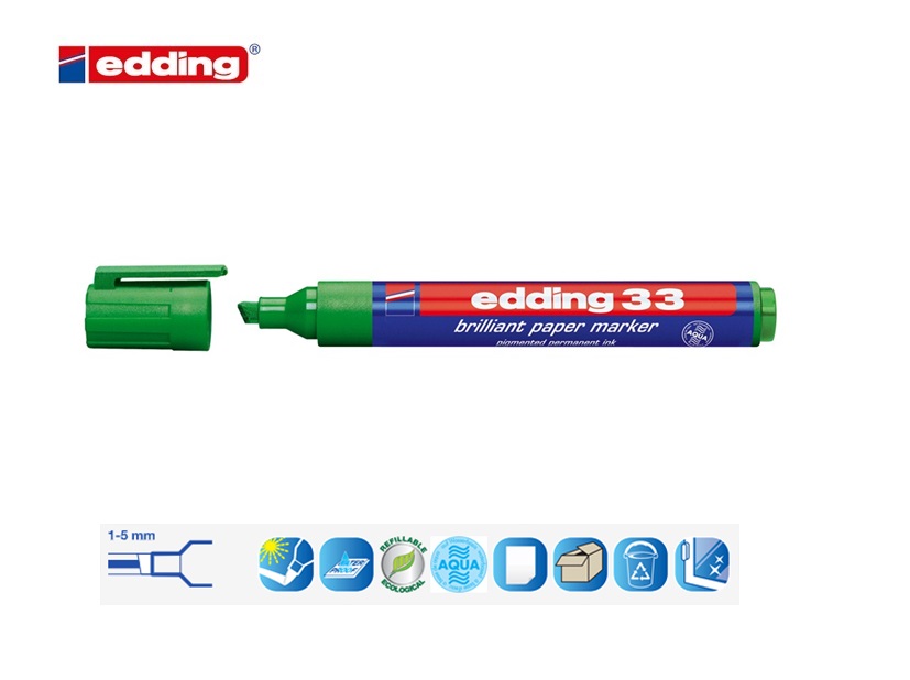 Edding 33 brilliant paper marker zwart | DKMTools - DKM Tools