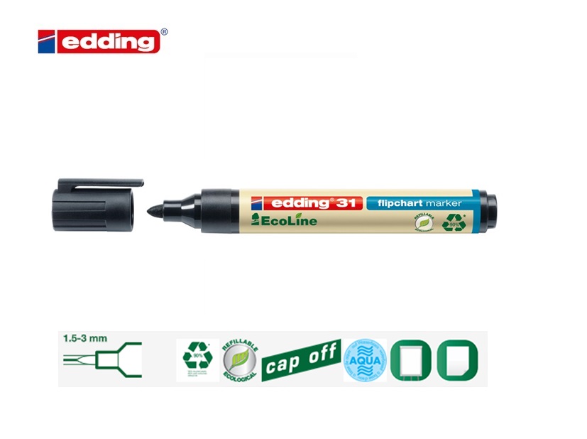 Edding 31 EcoLine flipchart marker zwart