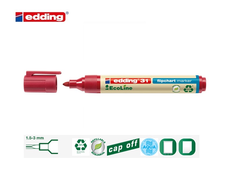 Edding 31 EcoLine flipchart marker rood